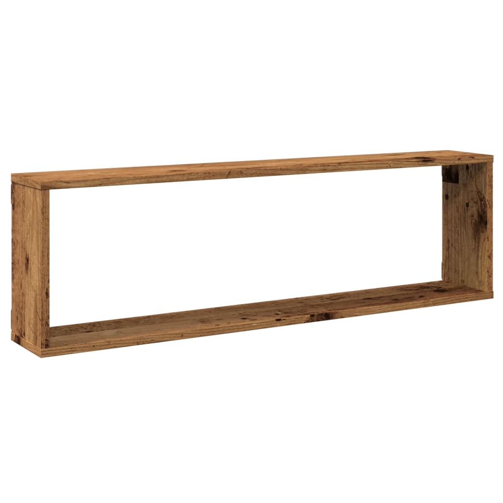 vidaXL Wall Cube Shelves 4 pcs Old Wood 100x15x30 cm Engineered Wood 4