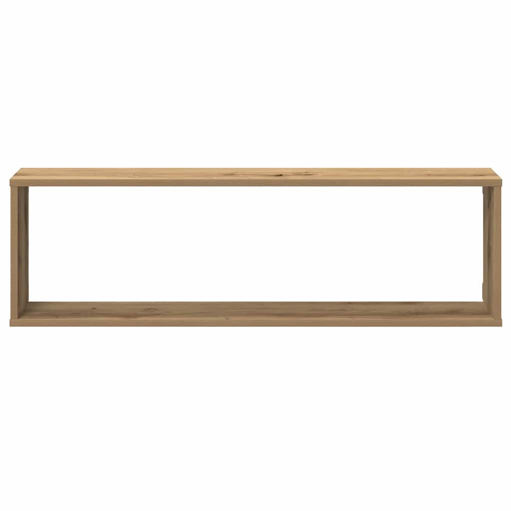 vidaXL Wall Cube Shelves 4 pcs Artisan Oak 100x15x30 cm Engineered Wood 5