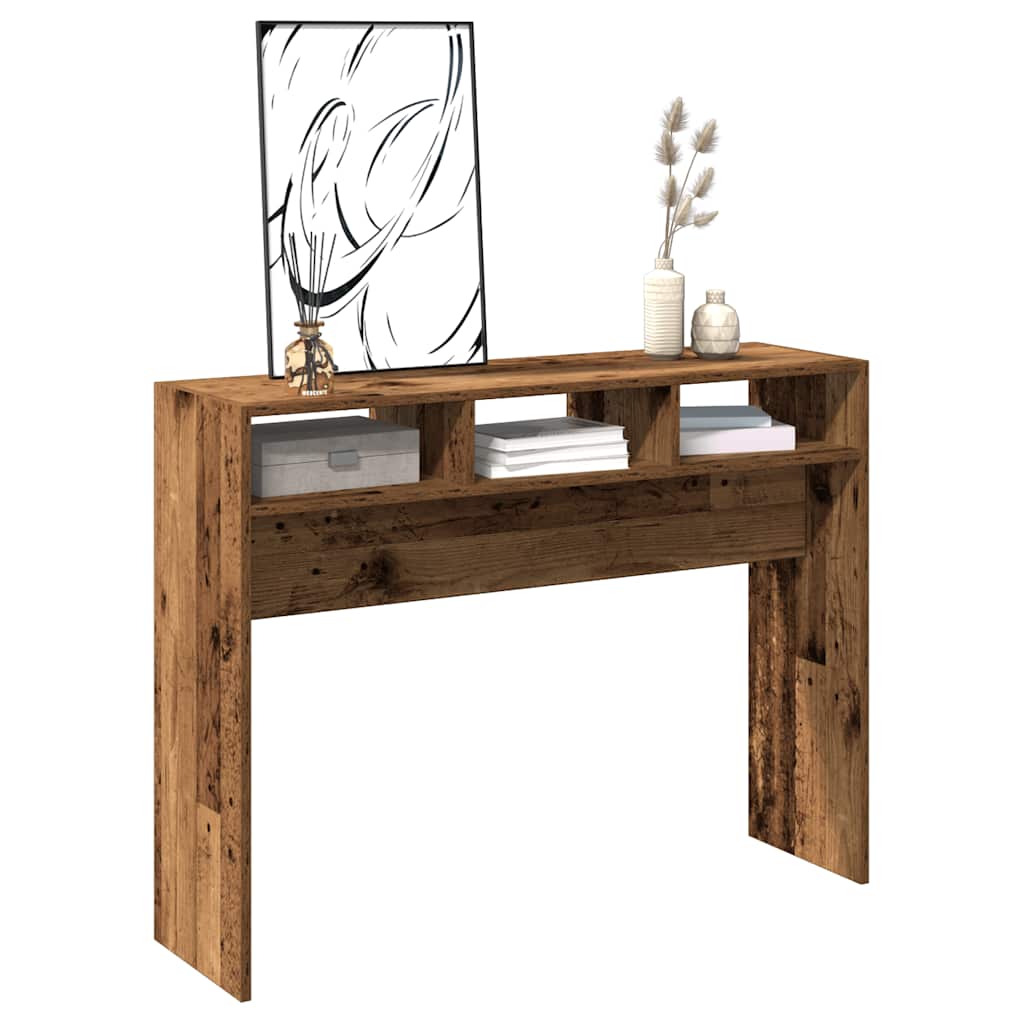 vidaXL Console Table Old Wood 105x30x80 cm Engineered Wood 3