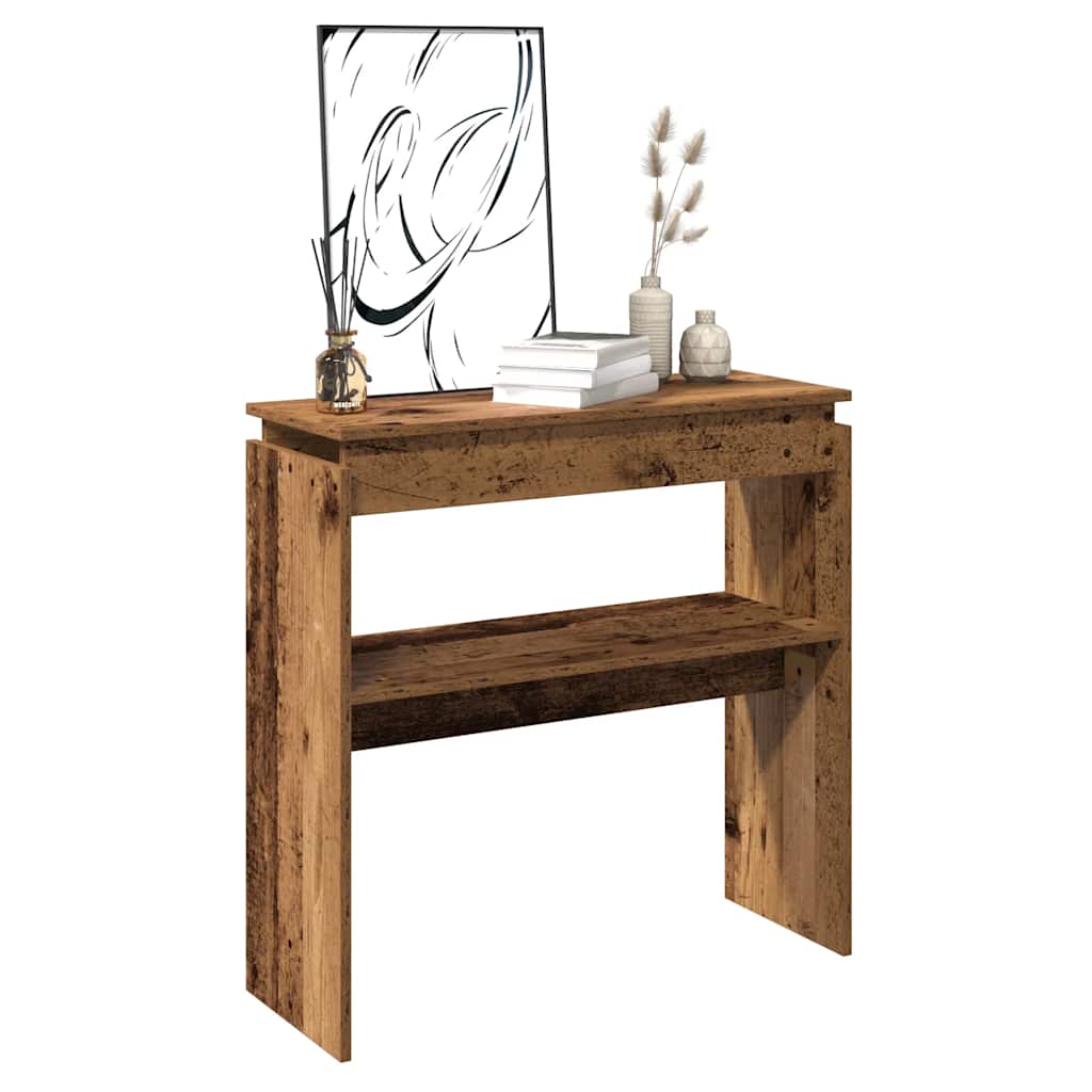 vidaXL Console Table Old Wood 102x30x80 cm Engineered Wood 1