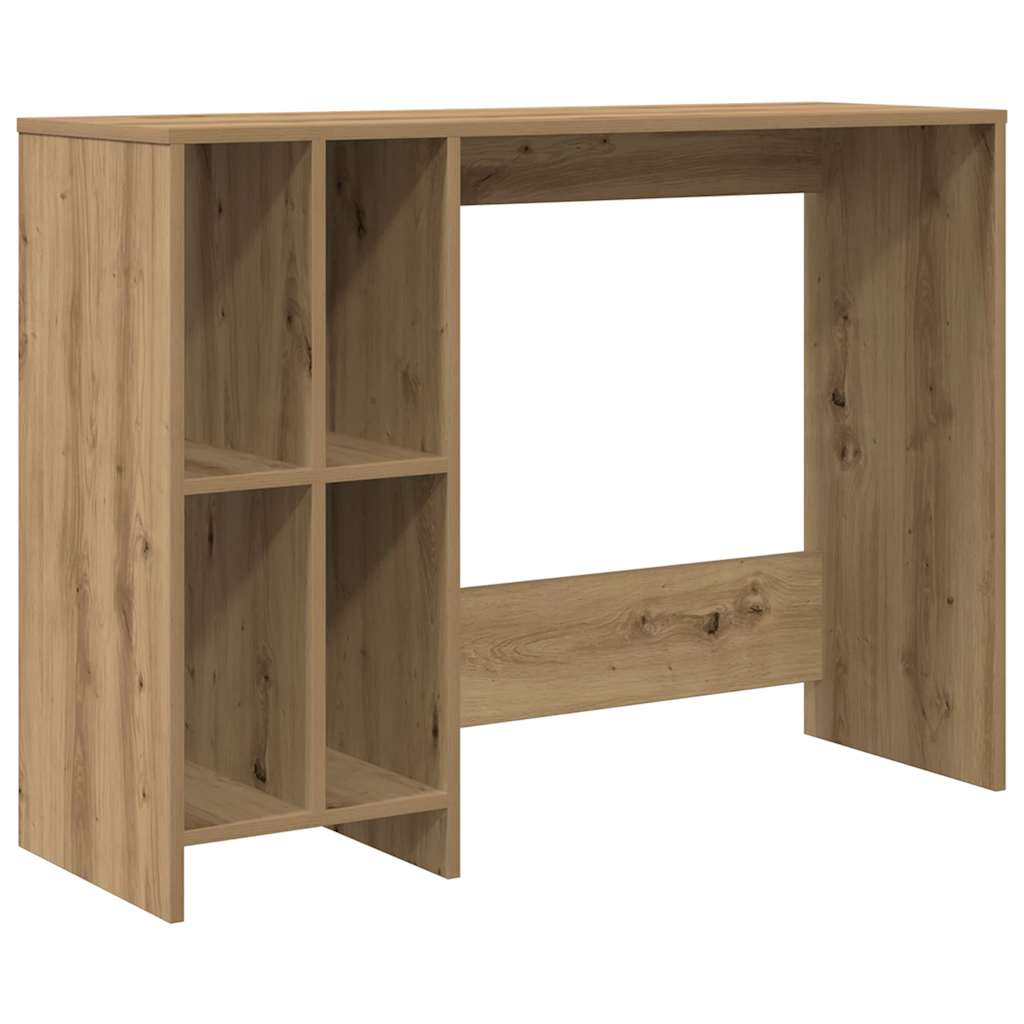 vidaXL Desk Artisan Oak 102.5x35x75 cm Engineered Wood 2