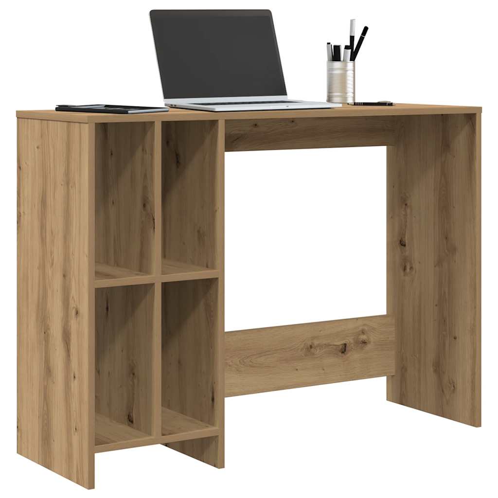 vidaXL Desk Artisan Oak 102.5x35x75 cm Engineered Wood 4