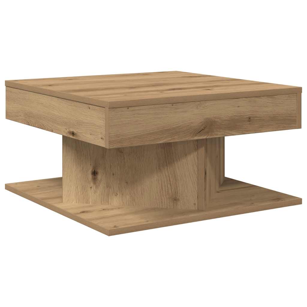 vidaXL Coffee Table Artisan Oak 55x55x30 cm Engineered Wood 2