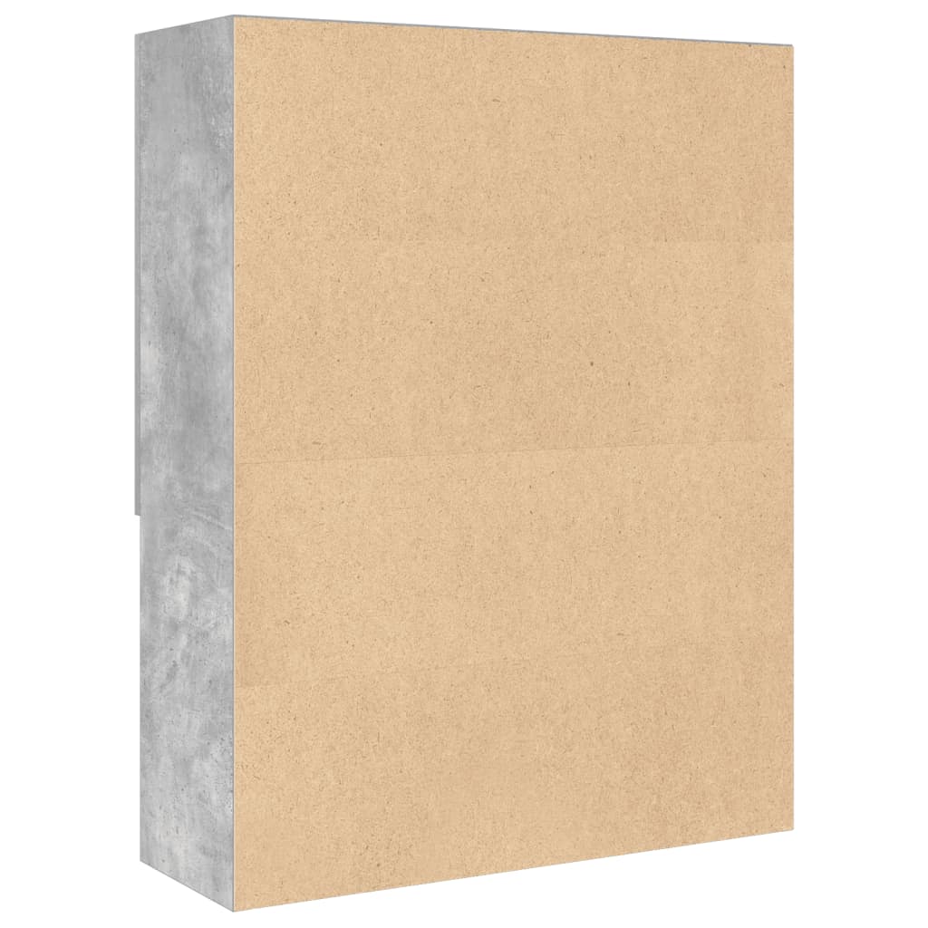 vidaXL Washing Machine Cabinet Concrete Grey 70.5x25.5x90 cm 6