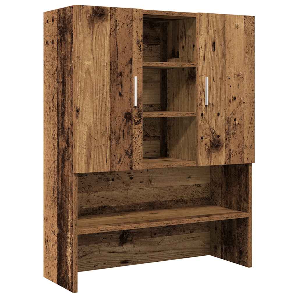 vidaXL Washing Machine Cabinet Old Wood 70.5x25.5x90 cm 2