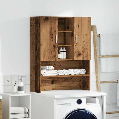 vidaXL Washing Machine Cabinet Old Wood 70.5x25.5x90 cm 3