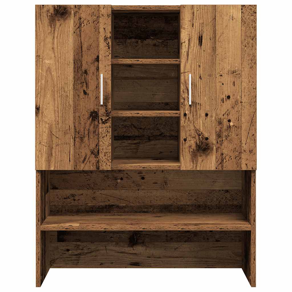 vidaXL Washing Machine Cabinet Old Wood 70.5x25.5x90 cm 4