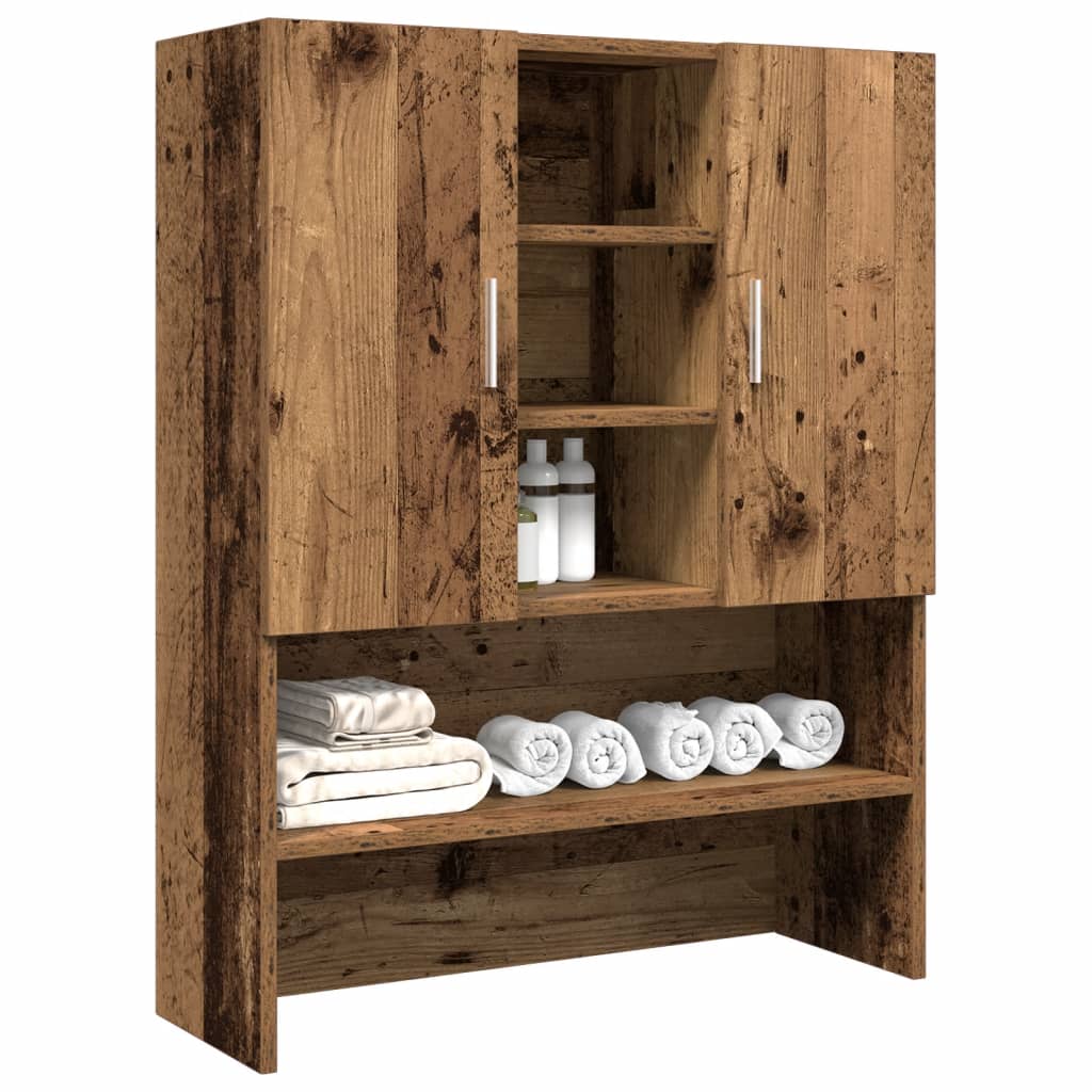 vidaXL Washing Machine Cabinet Old Wood 70.5x25.5x90 cm 1