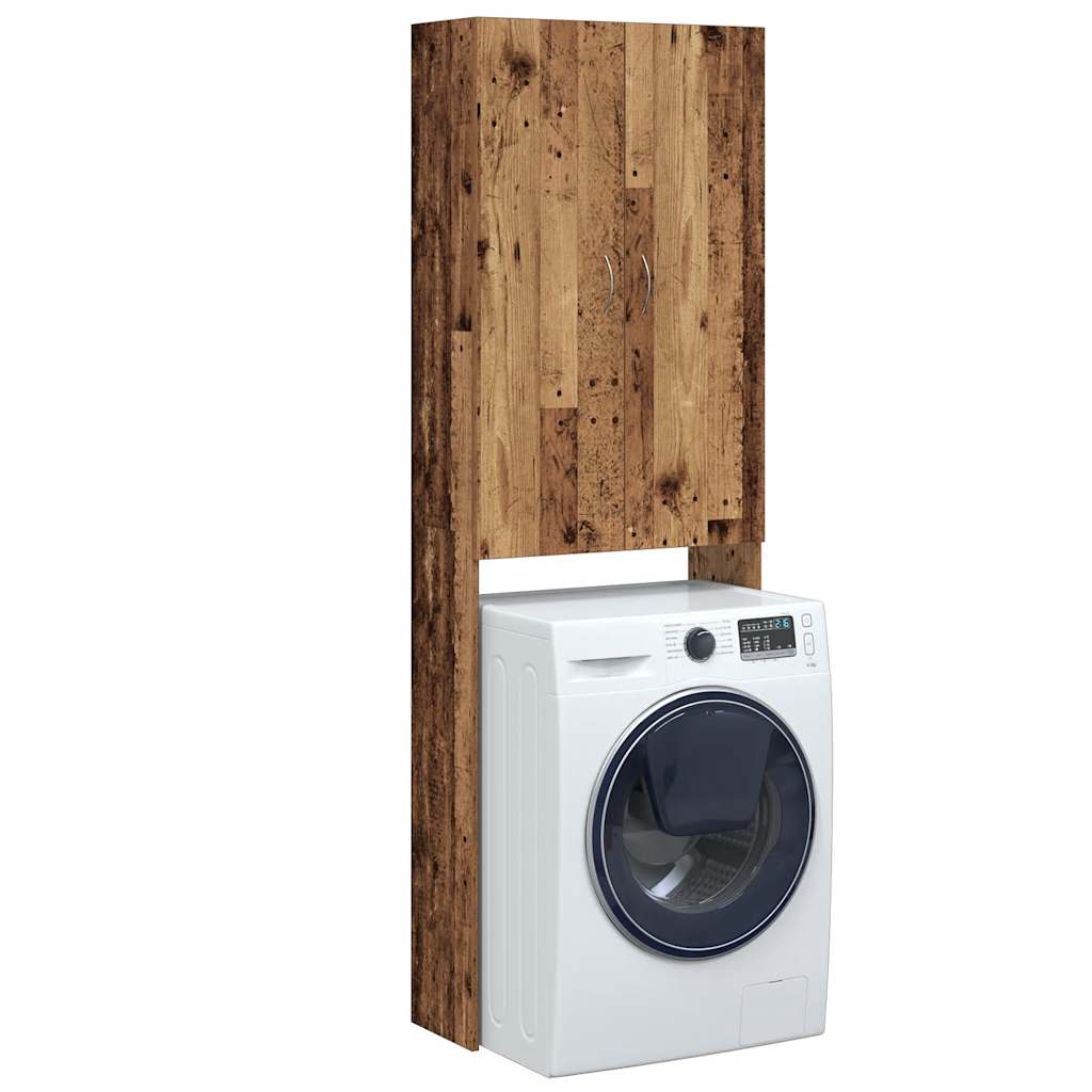 vidaXL Washing Machine Cabinet Old Wood 64x25.5x190 cm 1
