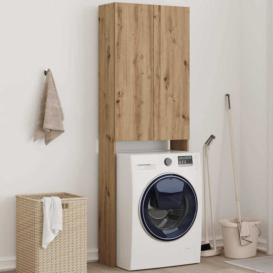 Washing Machine Cabinet 64x25,5x190 cm Artisan oak