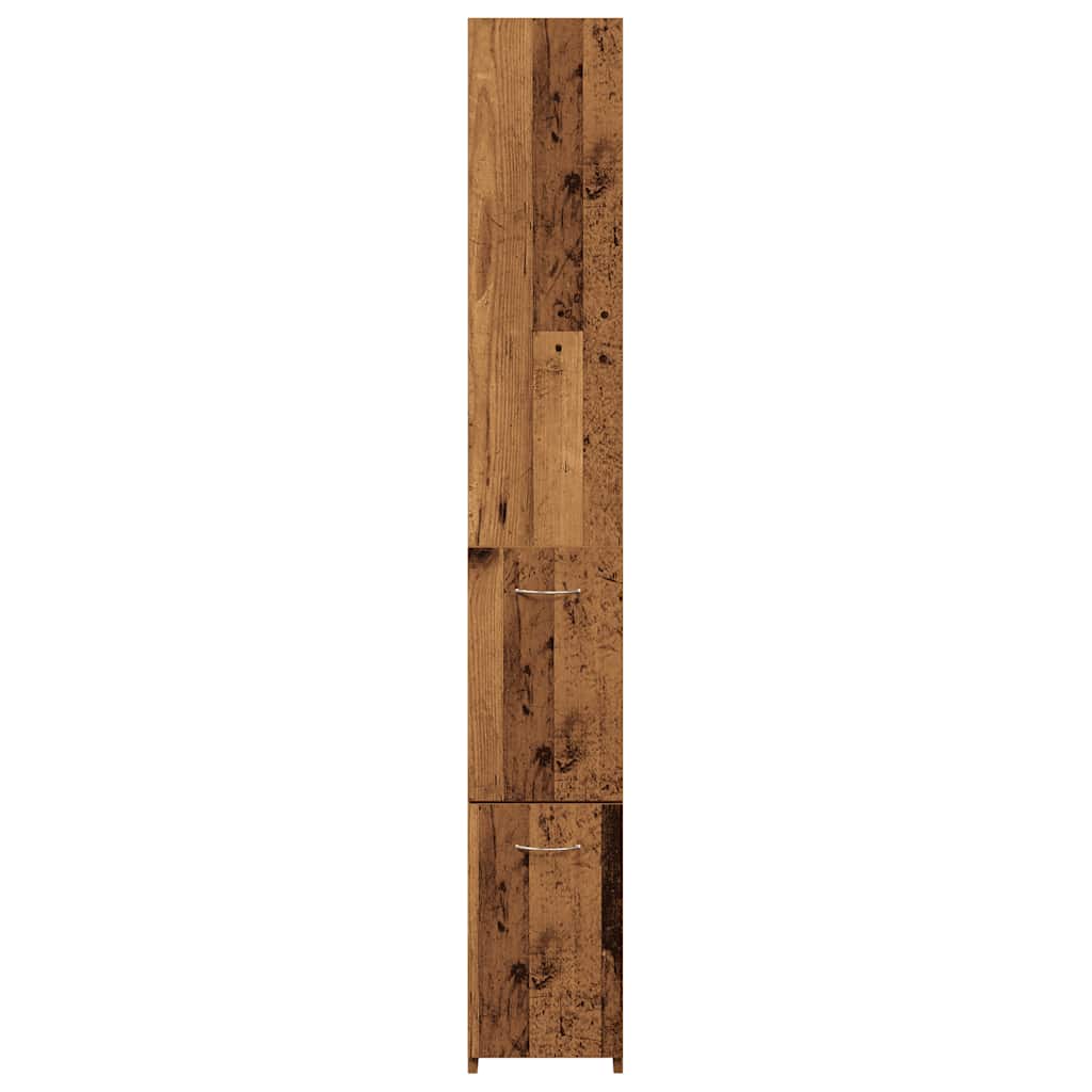 vidaXL Bathroom Cabinet Old Wood 25x25x170 cm Engineered Wood 4