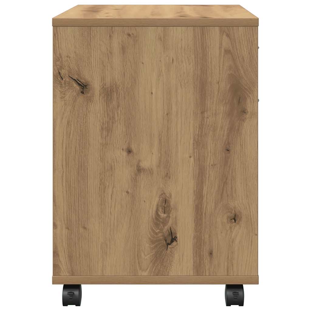 vidaXL Rolling Cabinet Artisan Oak 45x38x54 cm Engineered Wood 6