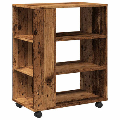 vidaXL Rolling Cabinet Old Wood 60x35x75 cm Engineered Wood 2