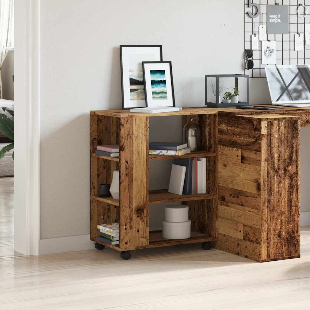 vidaXL Rolling Cabinet Old Wood 60x35x75 cm Engineered Wood 3