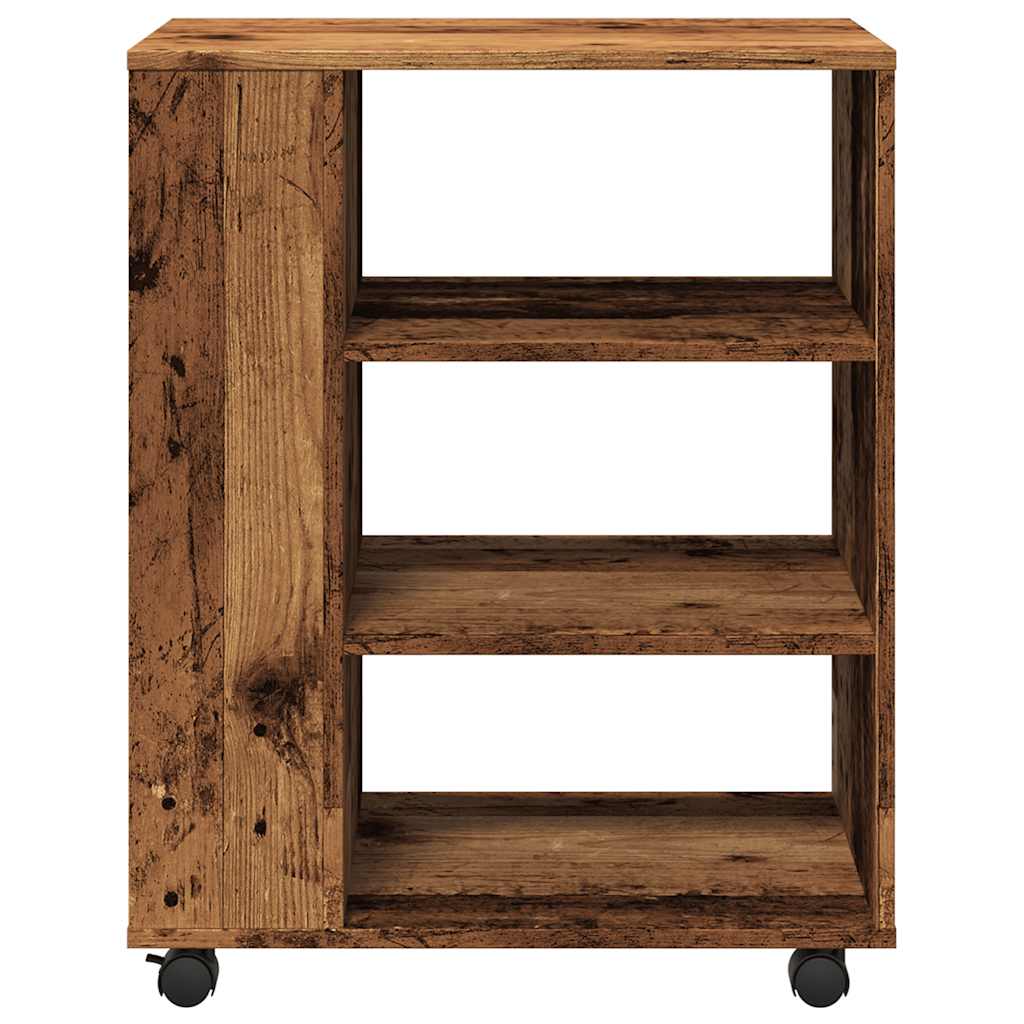 vidaXL Rolling Cabinet Old Wood 60x35x75 cm Engineered Wood 5