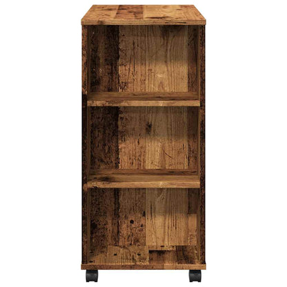 vidaXL Rolling Cabinet Old Wood 60x35x75 cm Engineered Wood 6