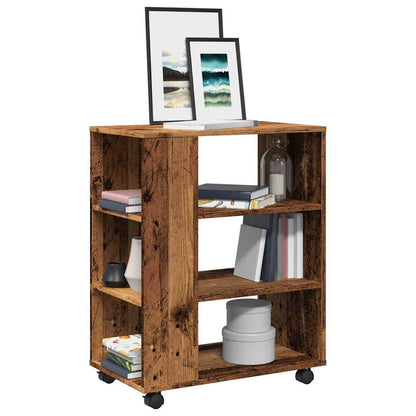 vidaXL Rolling Cabinet Old Wood 60x35x75 cm Engineered Wood 1