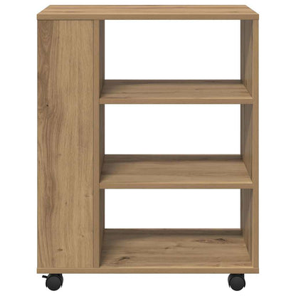 vidaXL Rolling Cabinet Artisan Oak 60x35x75 cm Engineered Wood 5