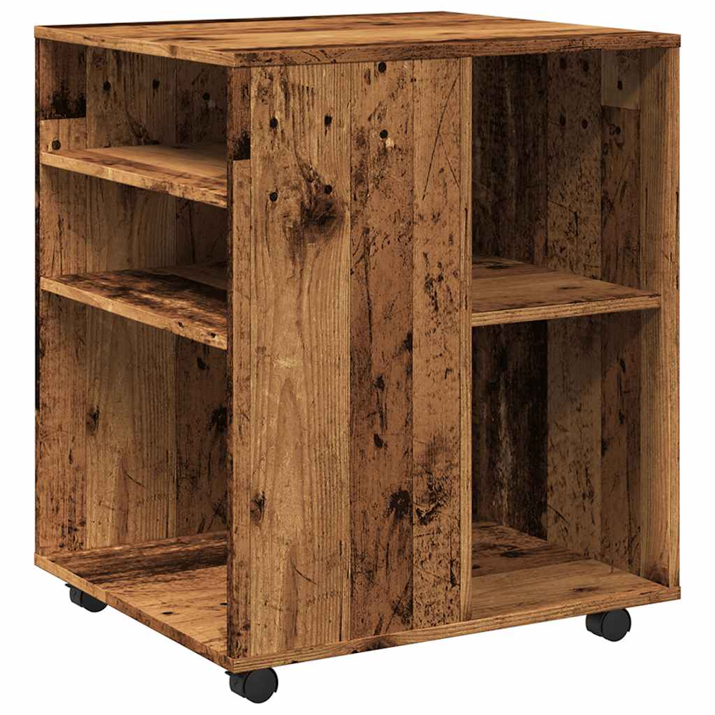 vidaXL Rolling Cabinet Old Wood 60x53x72 cm Engineered Wood 2