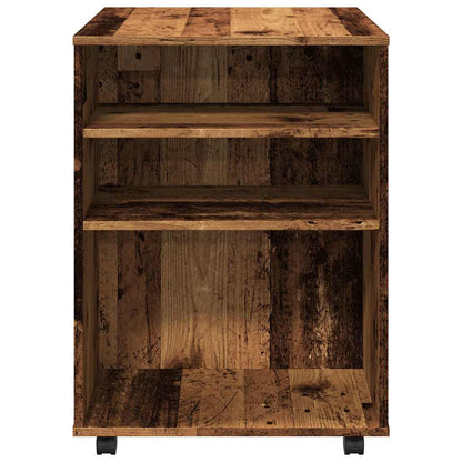 vidaXL Rolling Cabinet Old Wood 60x53x72 cm Engineered Wood 6