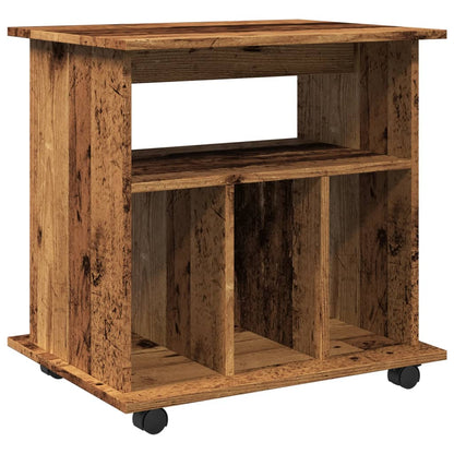 vidaXL Rolling Cabinet Old Wood 60x45x60 cm Engineered Wood 2