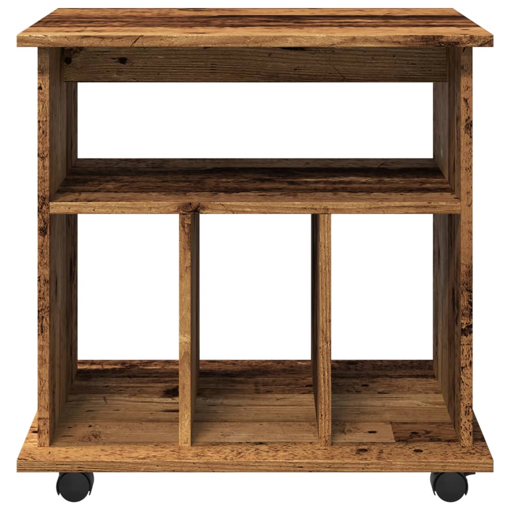 vidaXL Rolling Cabinet Old Wood 60x45x60 cm Engineered Wood 5