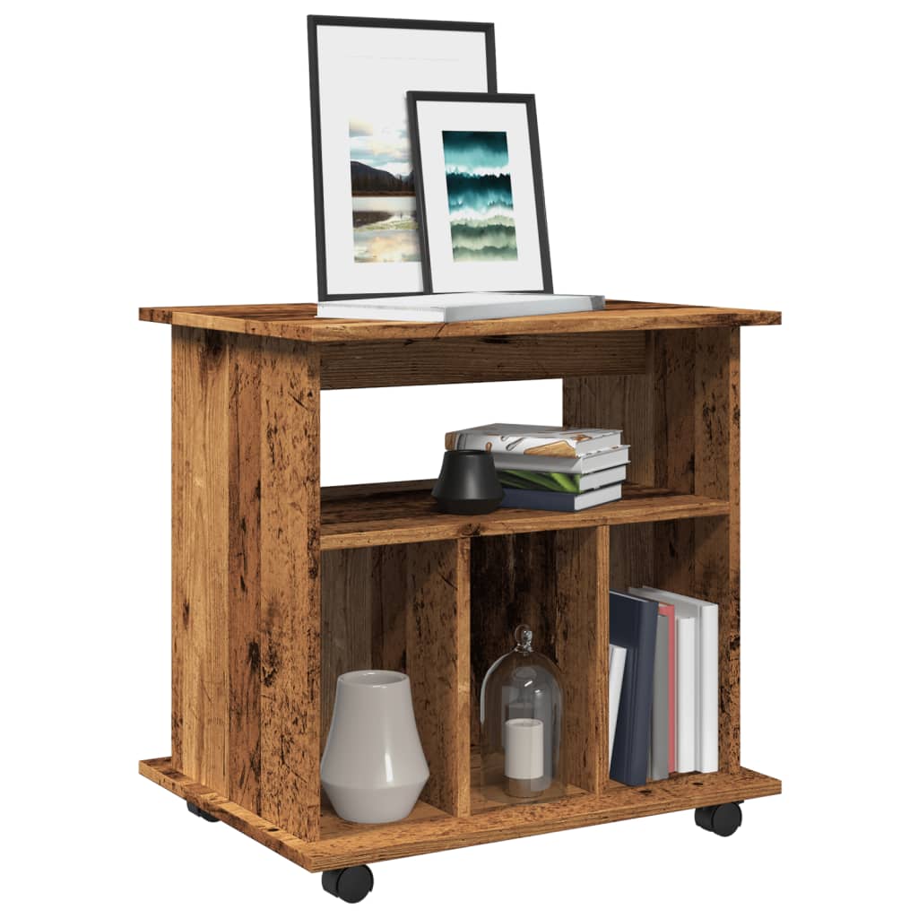 vidaXL Rolling Cabinet Old Wood 60x45x60 cm Engineered Wood 1