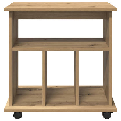 vidaXL Rolling Cabinet Artisan Oak 60x45x60 cm Engineered Wood 5