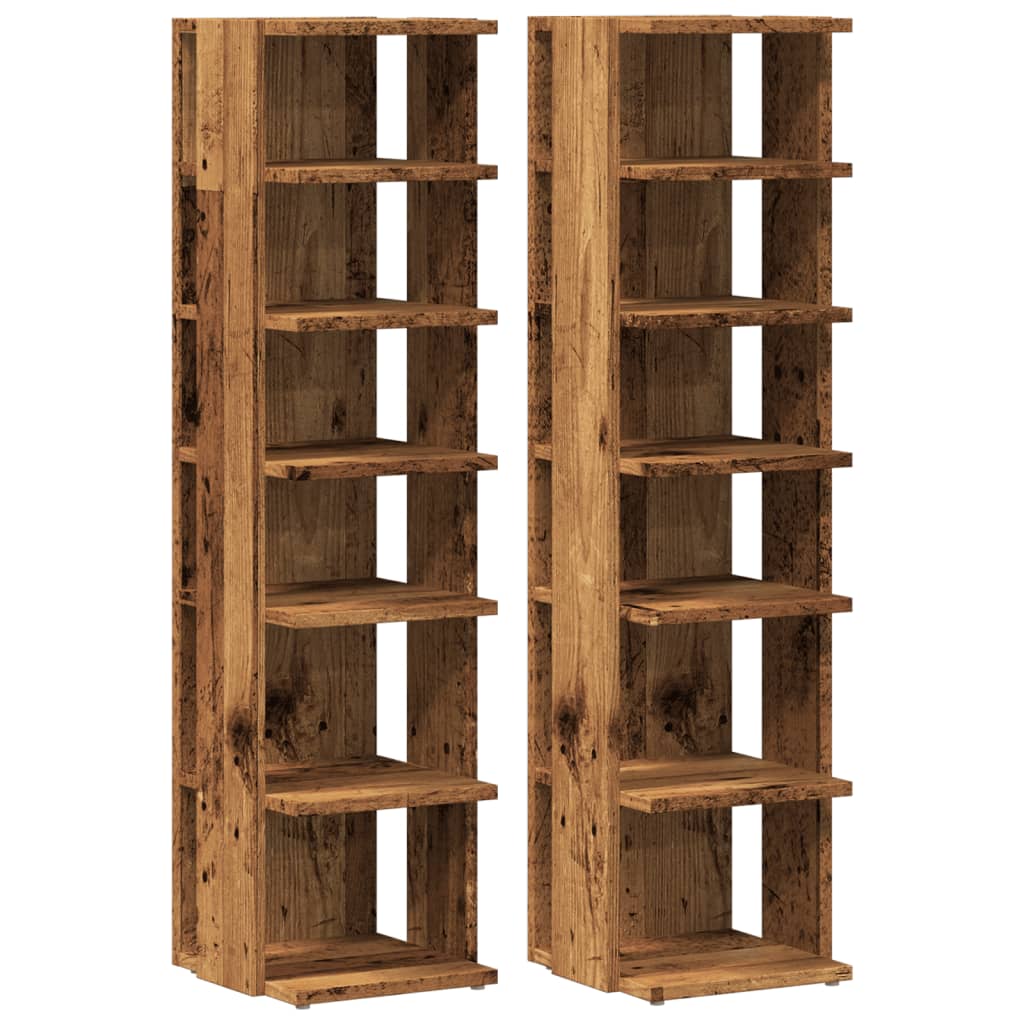 Shoe Cabinet 27,5x27x102 cm Engineered Wood Old wood 2