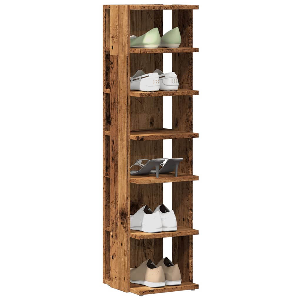 Shoe Cabinet 27,5x27x102 cm Engineered Wood Old wood 2