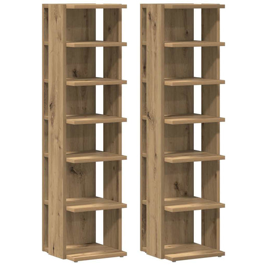 Shoe Cabinet 27,5x27x102 cm Engineered Wood Artisan oak 2