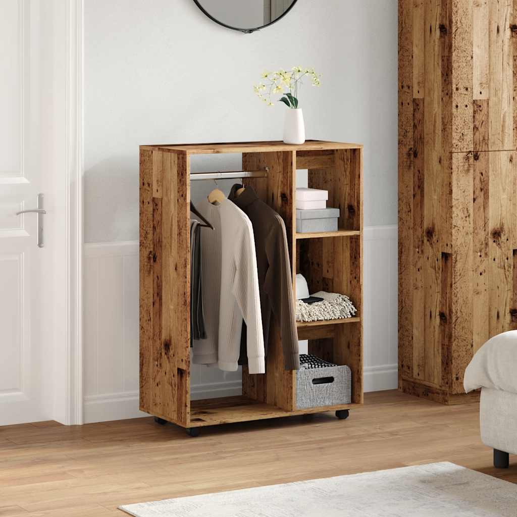 vidaXL Wardrobe Old Wood 80x40x110 cm Engineered Wood 3