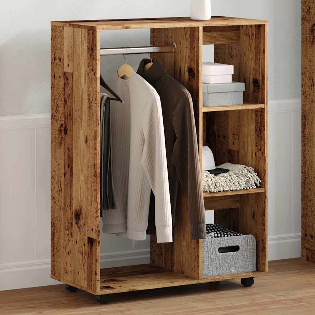 vidaXL Wardrobe Old Wood 80x40x110 cm Engineered Wood 4