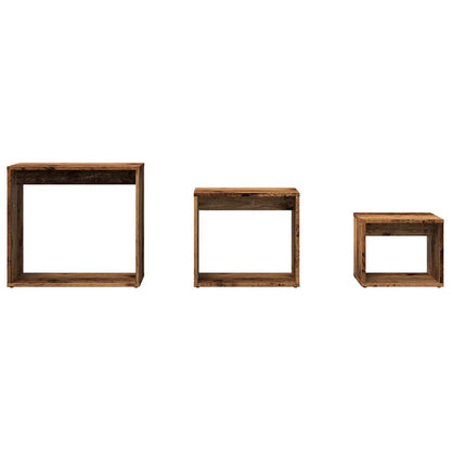 vidaXL Nesting Tables 3 pcs Old Wood Engineered Wood 4