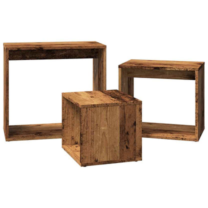 vidaXL Nesting Tables 3 pcs Old Wood Engineered Wood 5