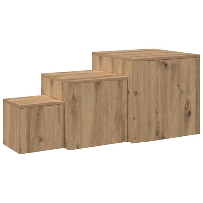 vidaXL Side Tables 3 pcs Artisan Oak Engineered Wood 5