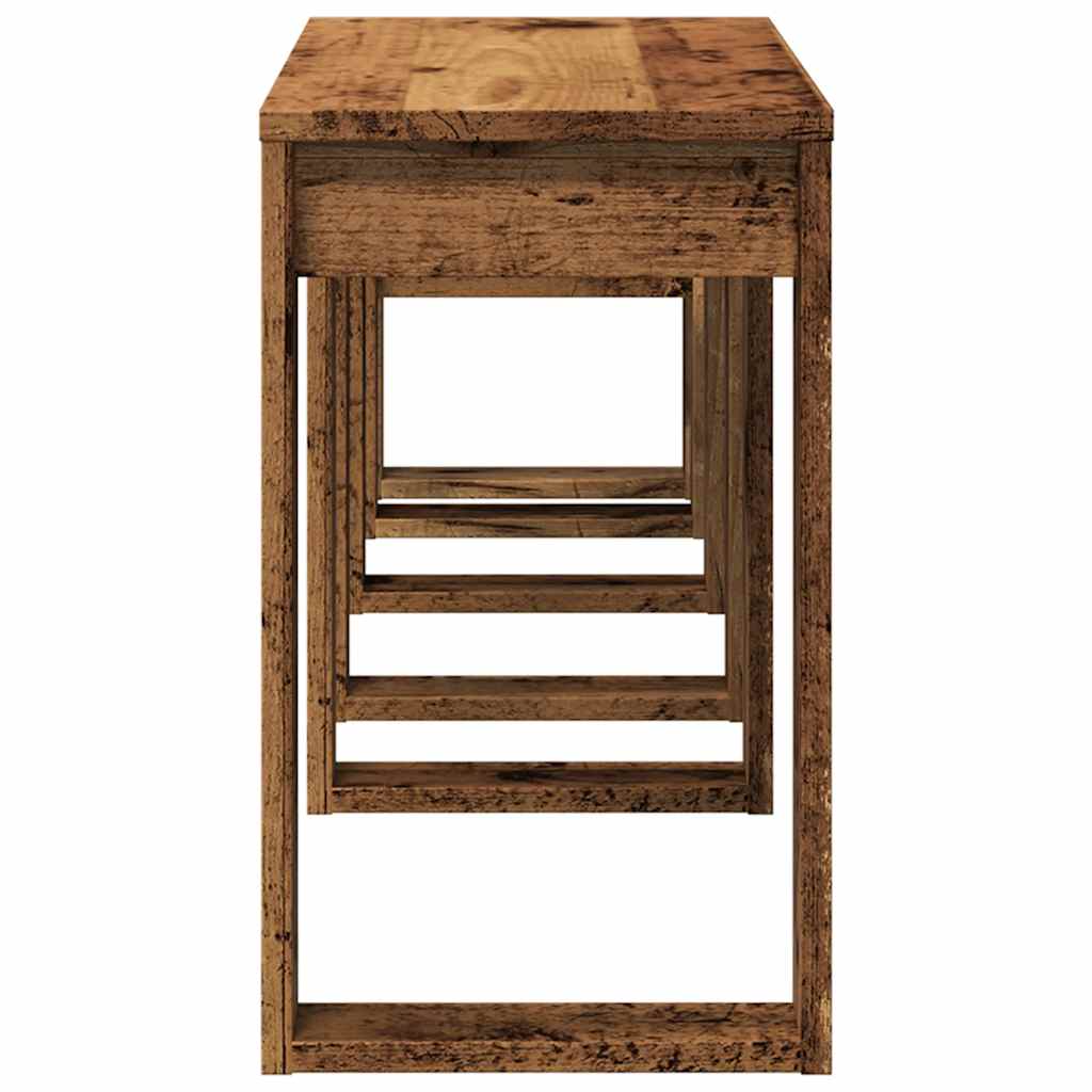 vidaXL Nest of Tables 3 pcs Old Wood Engineered Wood 6