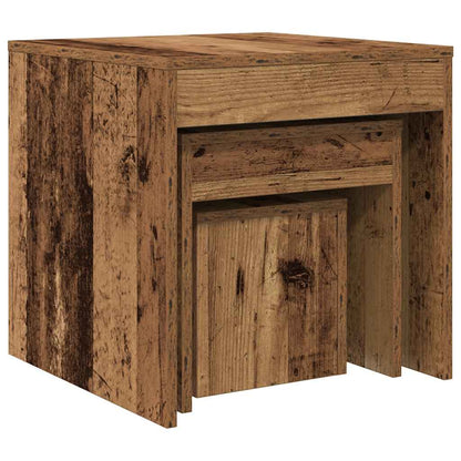 vidaXL Nesting Tables 3 pcs Old Wood Engineered Wood 6