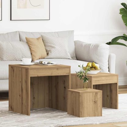 vidaXL Nesting Tables 3 pcs Engineered Wood