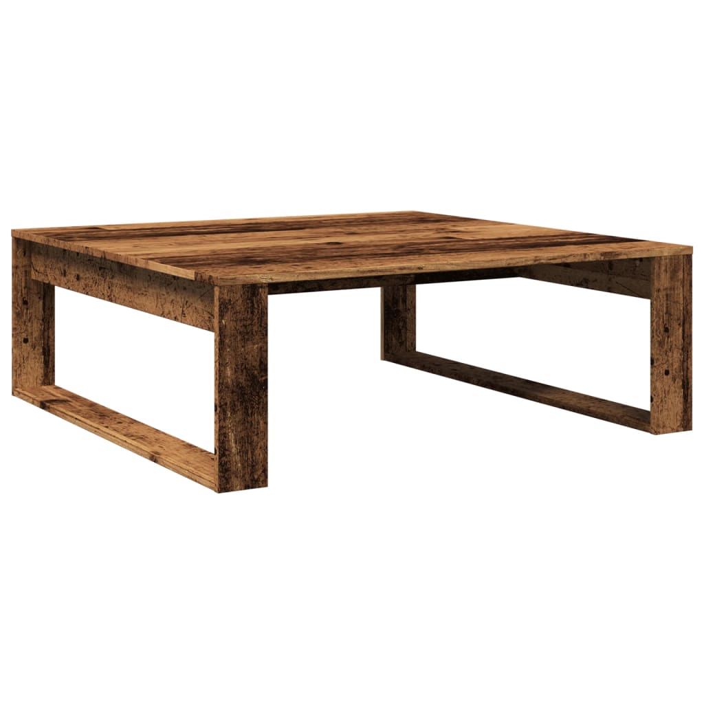 vidaXL Coffee Table Old Wood 100x100x35 cm Engineered Wood 5