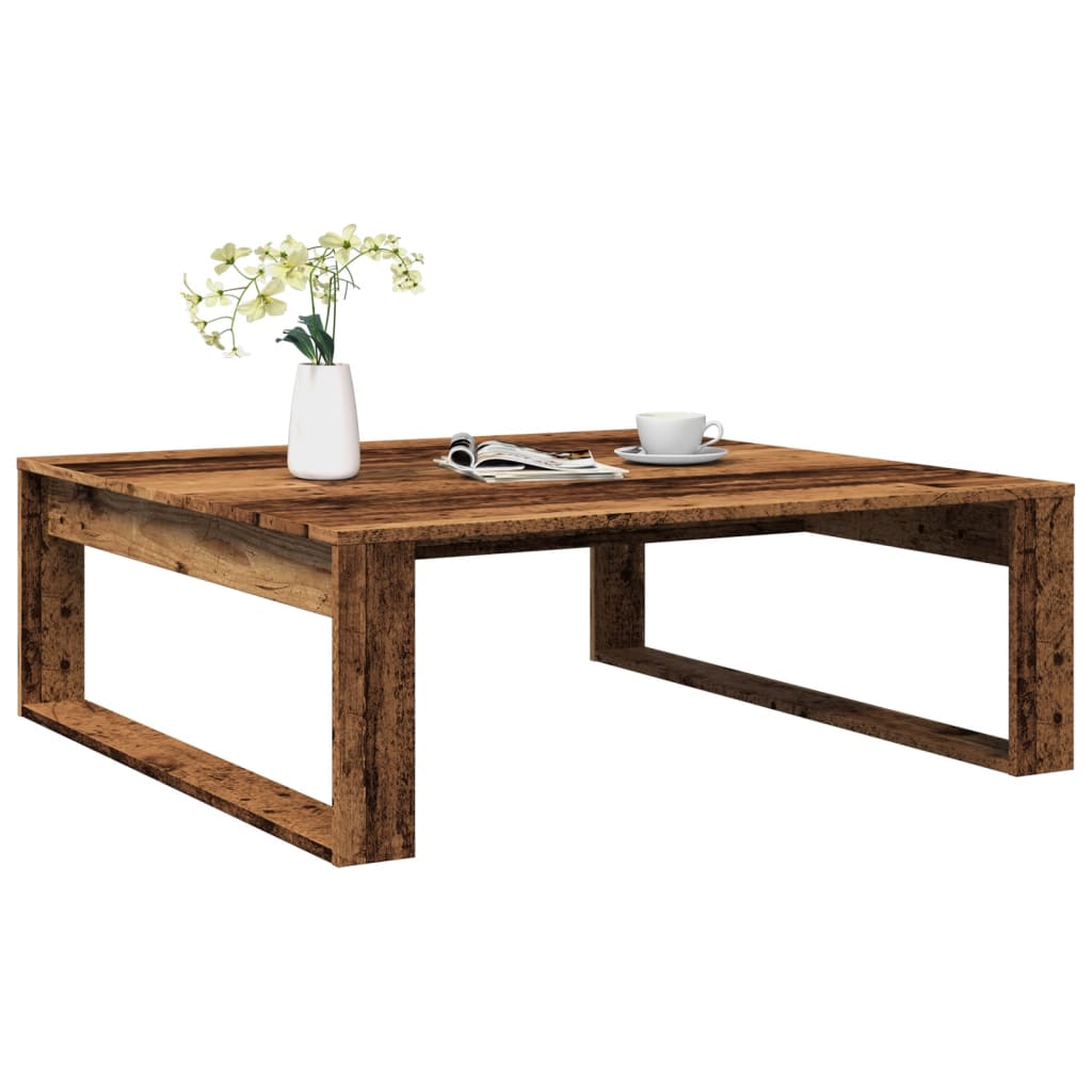 vidaXL Coffee Table Old Wood 100x100x35 cm Engineered Wood 1