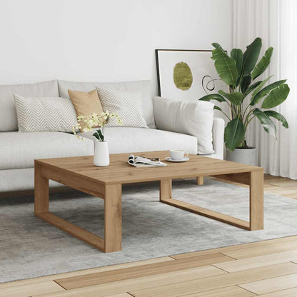 vidaXL Coffee Table Artisan Oak 100x100x35 cm Engineered Wood 3