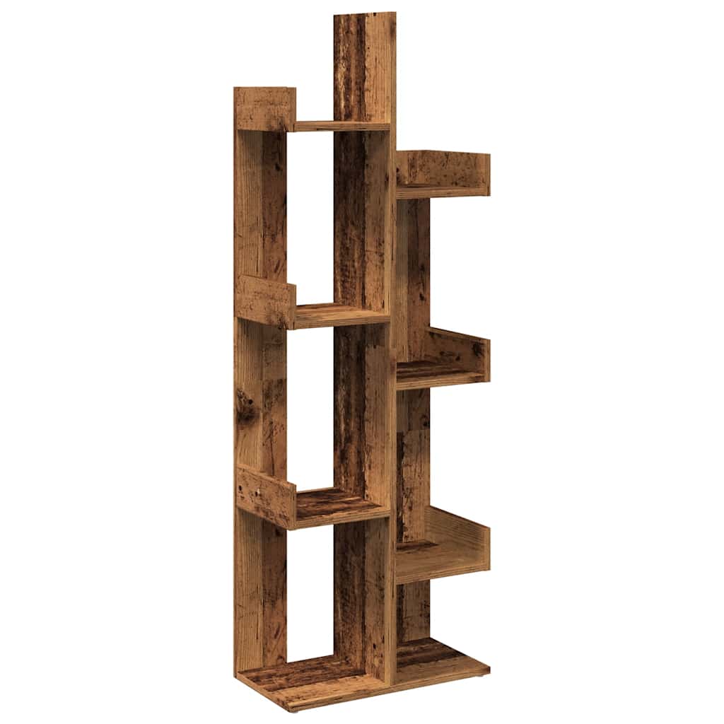 vidaXL Book Cabinet Old Wood 48x25,5x140 cm Engineered Wood 2
