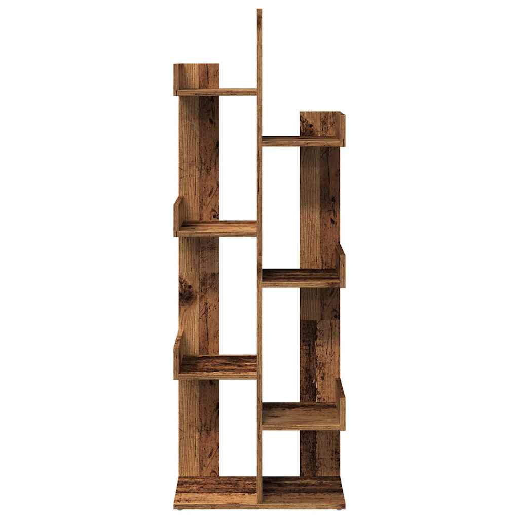 vidaXL Book Cabinet Old Wood 48x25,5x140 cm Engineered Wood 4