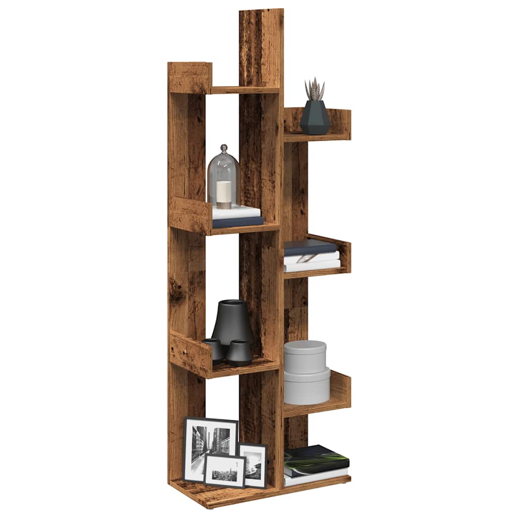 vidaXL Book Cabinet Old Wood 48x25,5x140 cm Engineered Wood 1