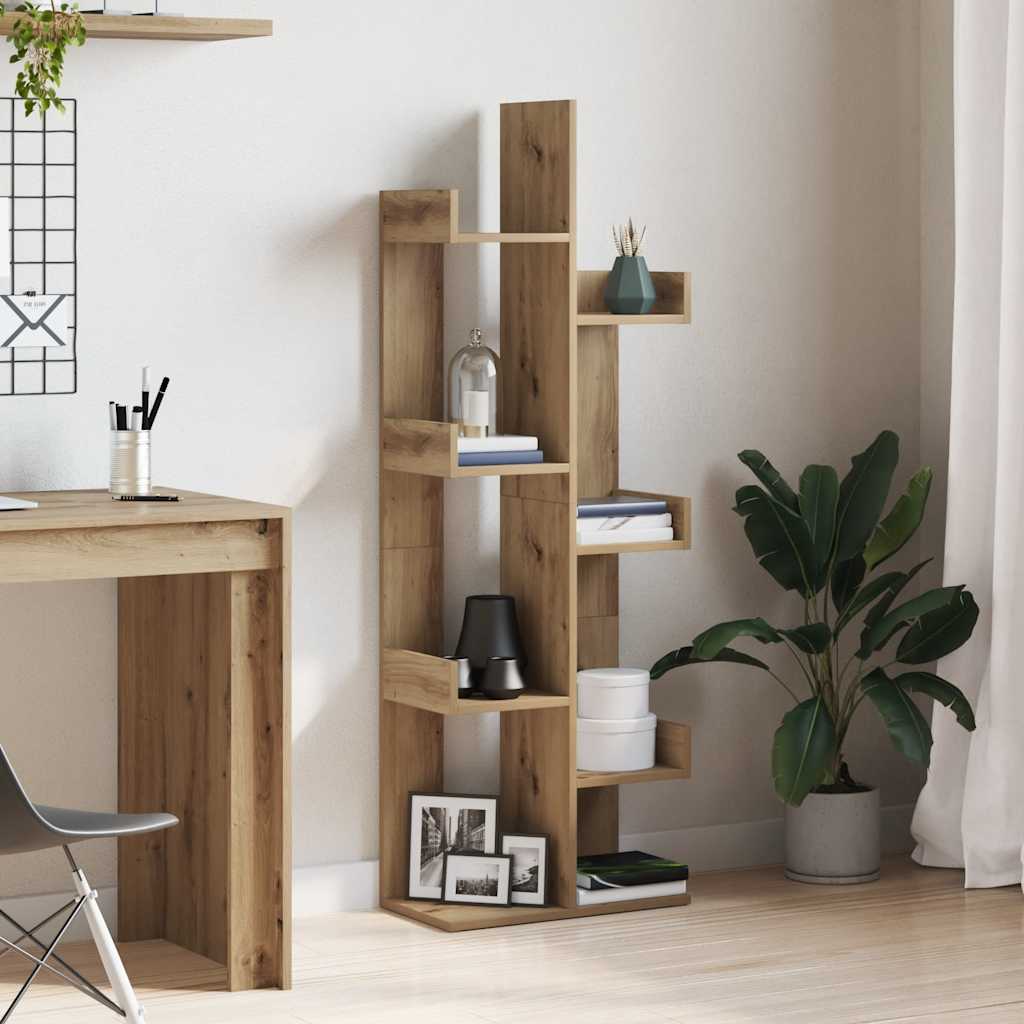 vidaXL Book Cabinet Artisan Oak 48x25,5x140 cm Engineered Wood 3