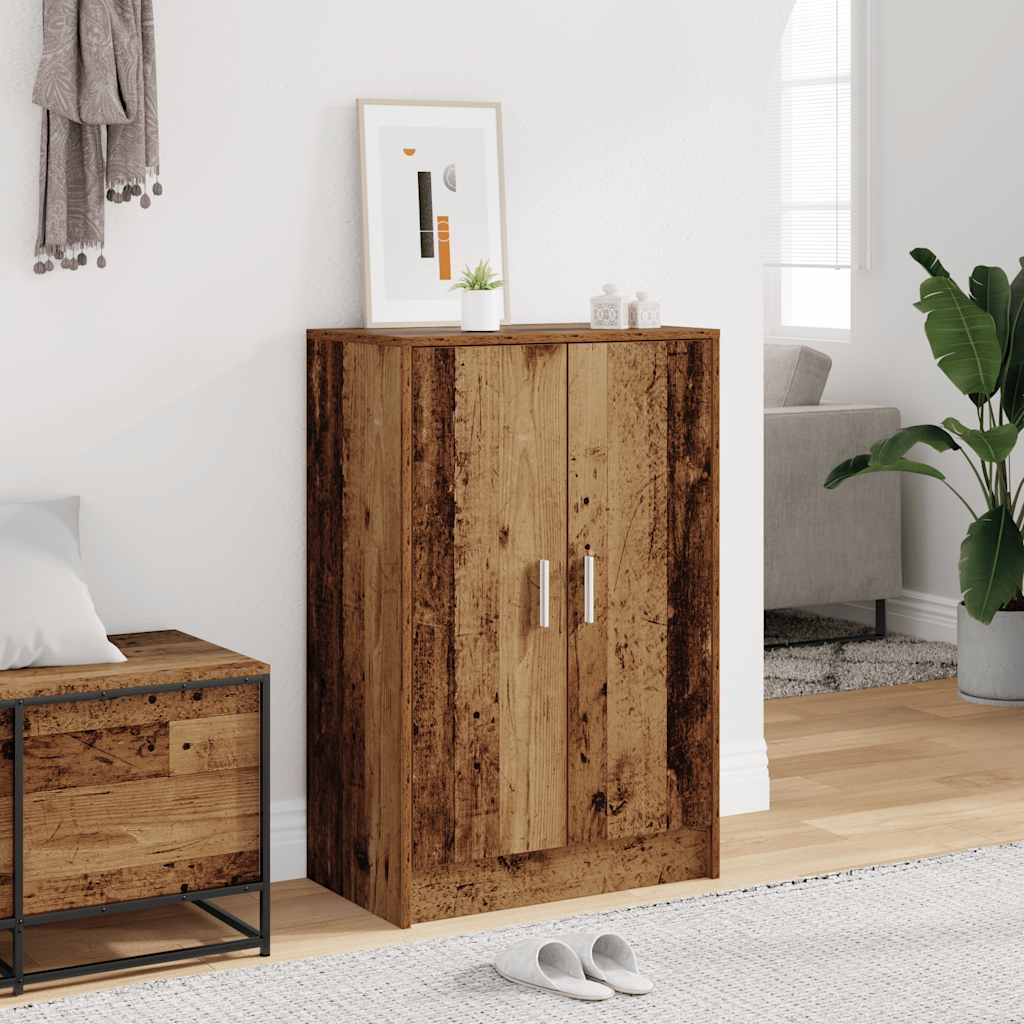 Shoe Cabinet Engineered Wood Width 60 cm Shoe Cabinet with Door Old wood 92 cm