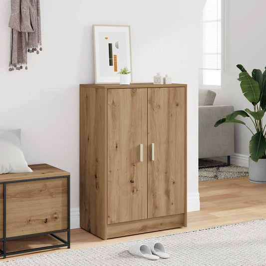 Shoe Cabinet Engineered Wood Width 60 cm Shoe Cabinet with Door Artisan oak 92 cm