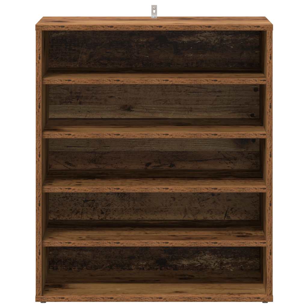 vidaXL Shoe Cabinet 60 x 35 x 70 cm Old Wood 20 kg per shelf 5
