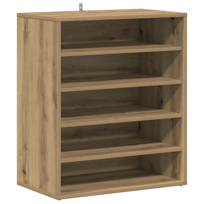 vidaXL Shoe Cabinet 60 x 35 x 70 cm Artisan Oak 5 shelves 2
